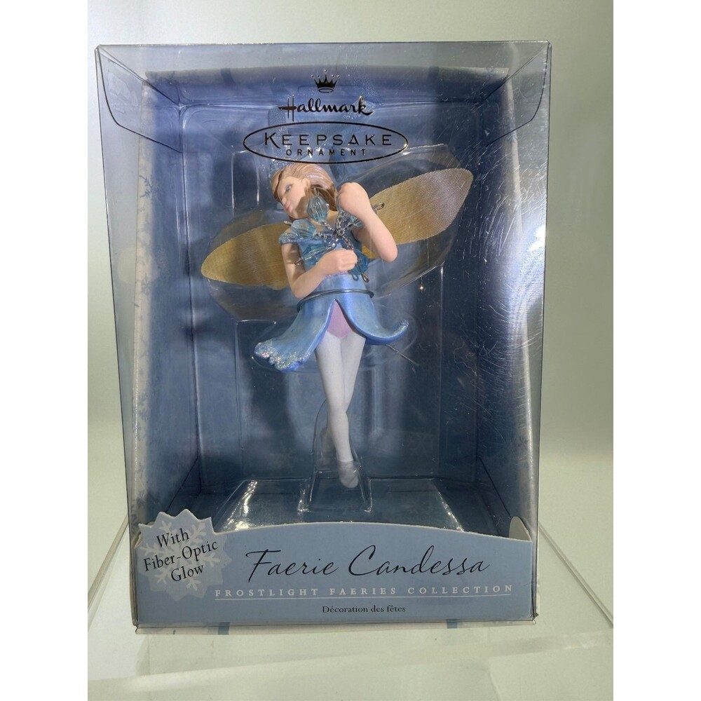 2001 Hallmark Keepsake Faerie Candessa Fiber Optic Glow Ornament Frostlight